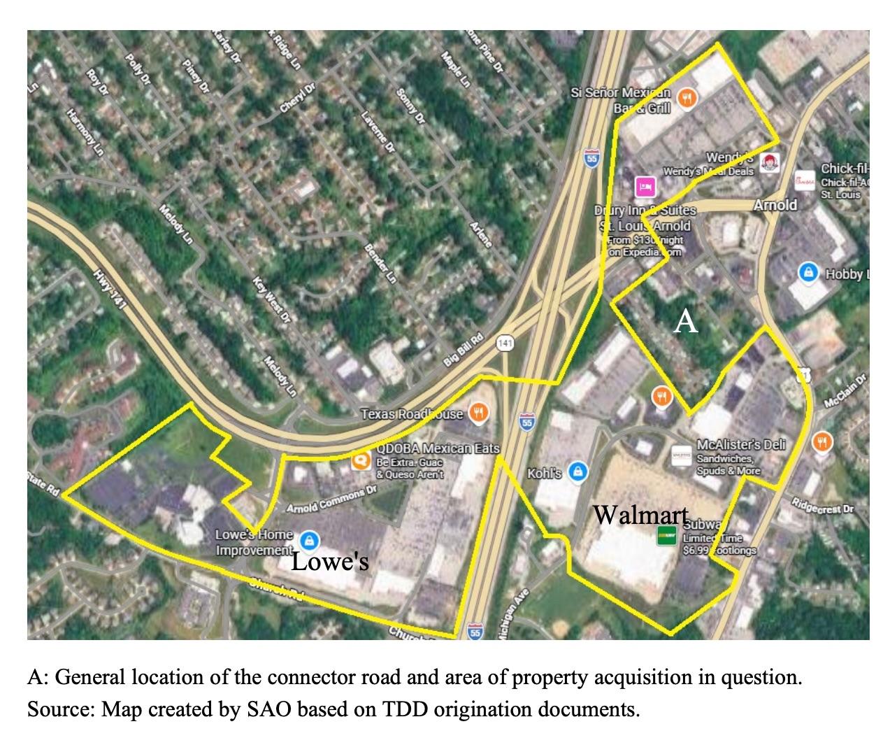 Map included in Missouri State Auditor report