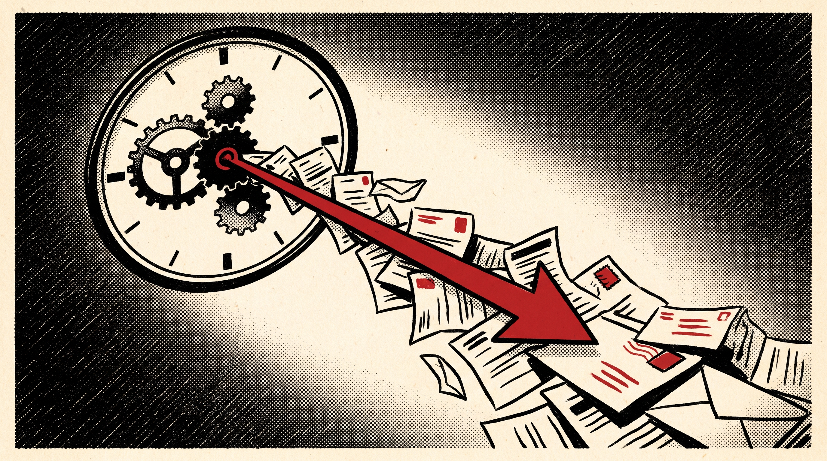 Poster illustration for the issue: The SAVE Clock Started July 1. The First Deadlines Are Arriving Now.