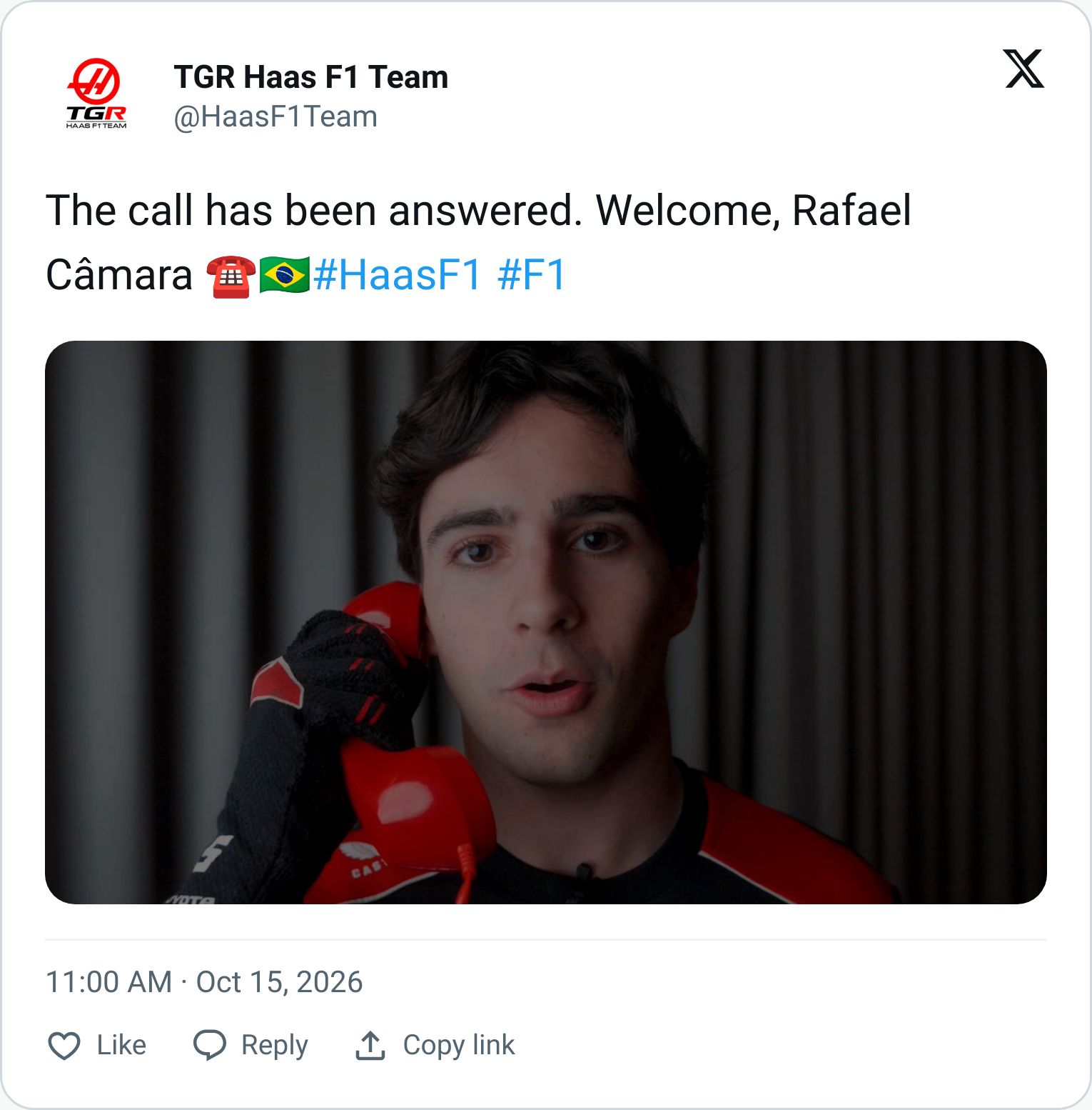 Tweet screenshot