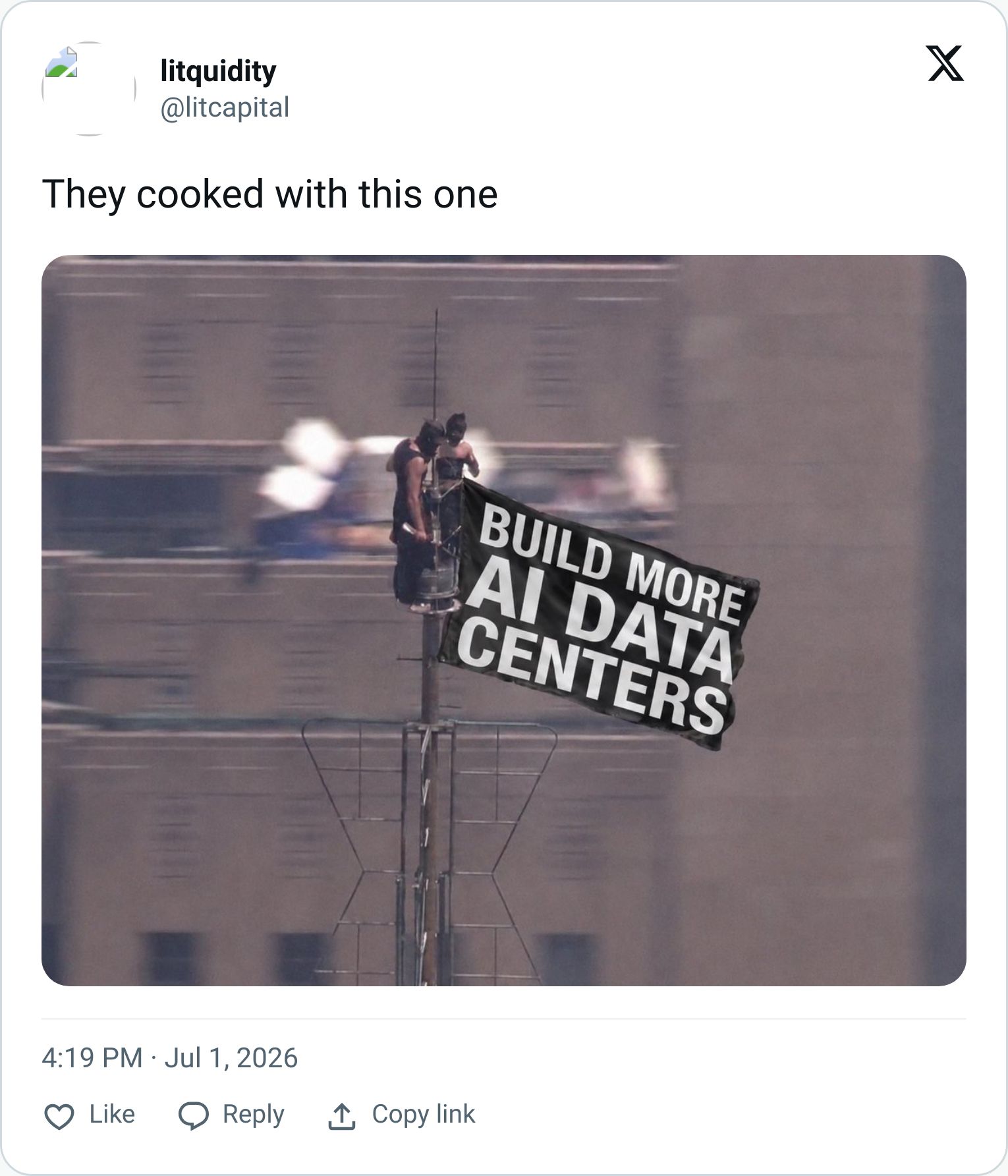 Tweet screenshot