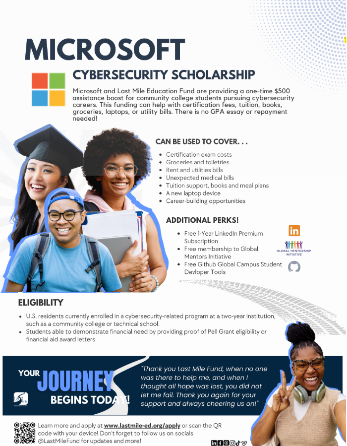 Microsoft Cybersecurity Scholarship and more