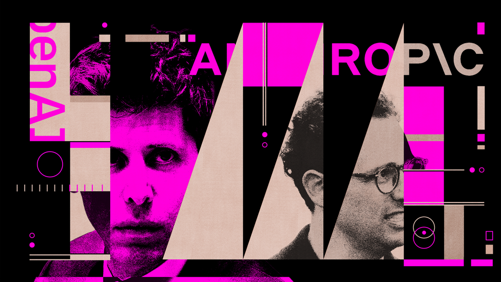 Illustration of Sam Altman and Dario Amodei