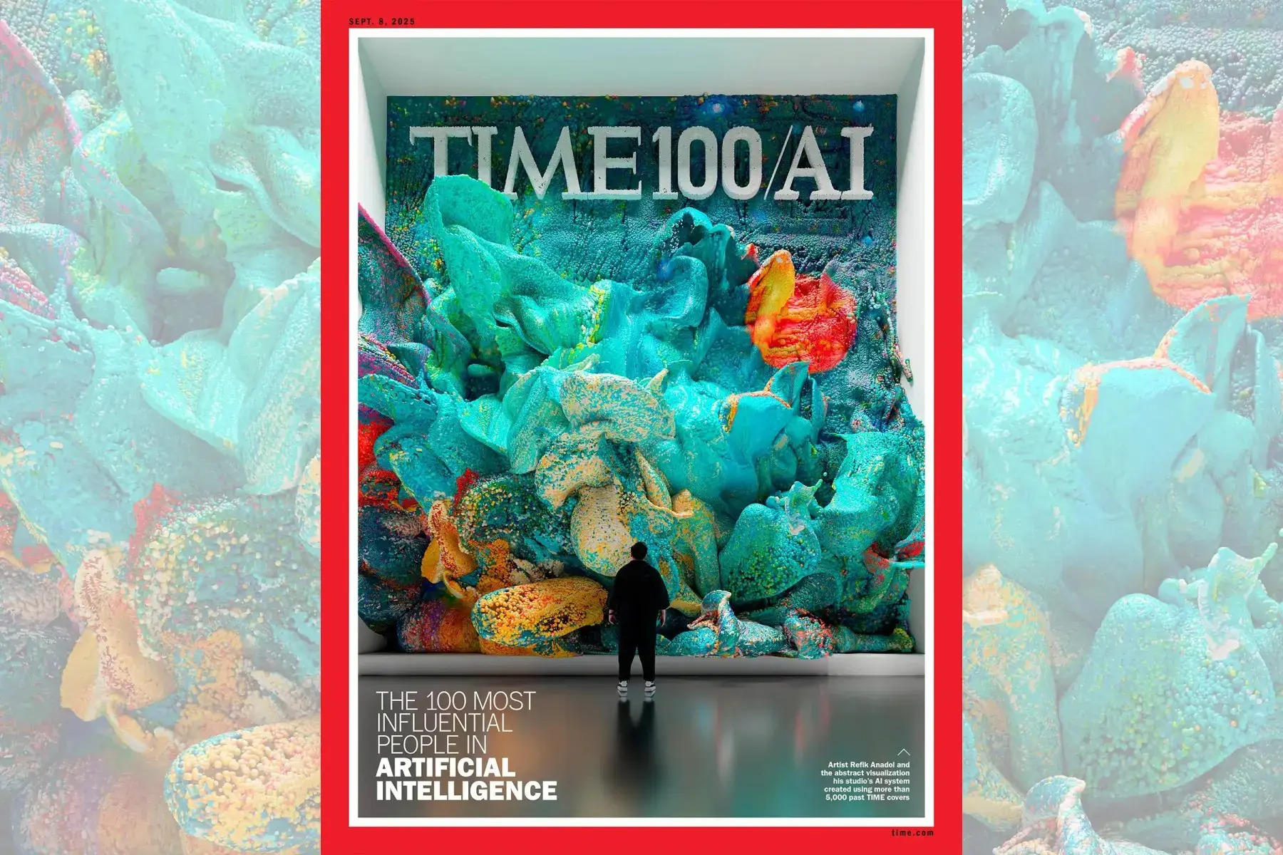 TIME100 AI 2025 Cover by Refik Anadol
