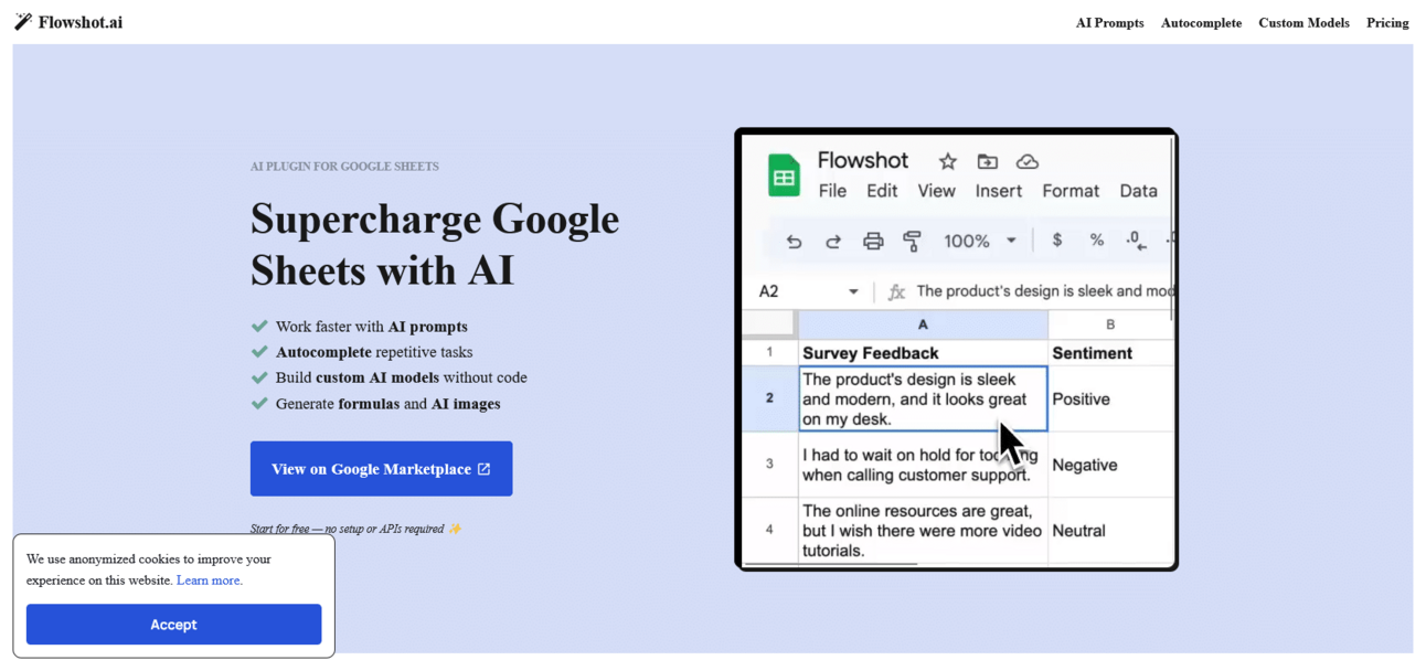 Use AI in Excel or Google Sheets for data management