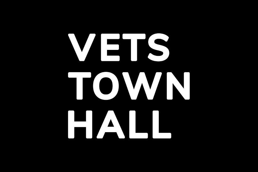 Vets Town Hall program title graphic