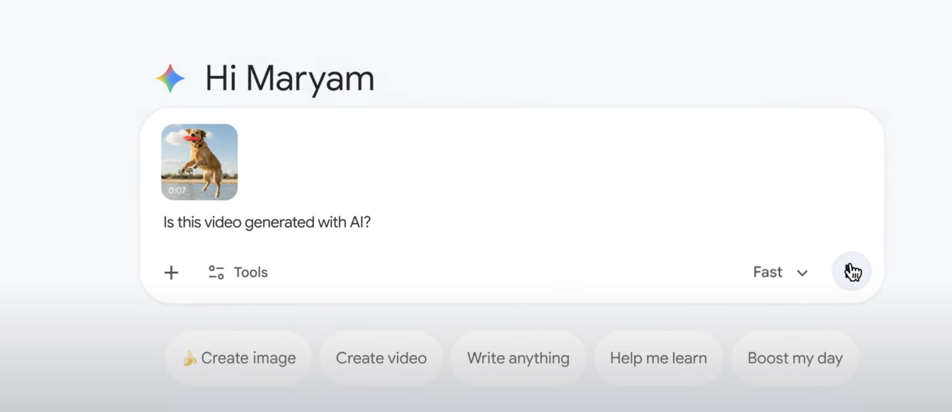 Gemini AI verification tool screenshot