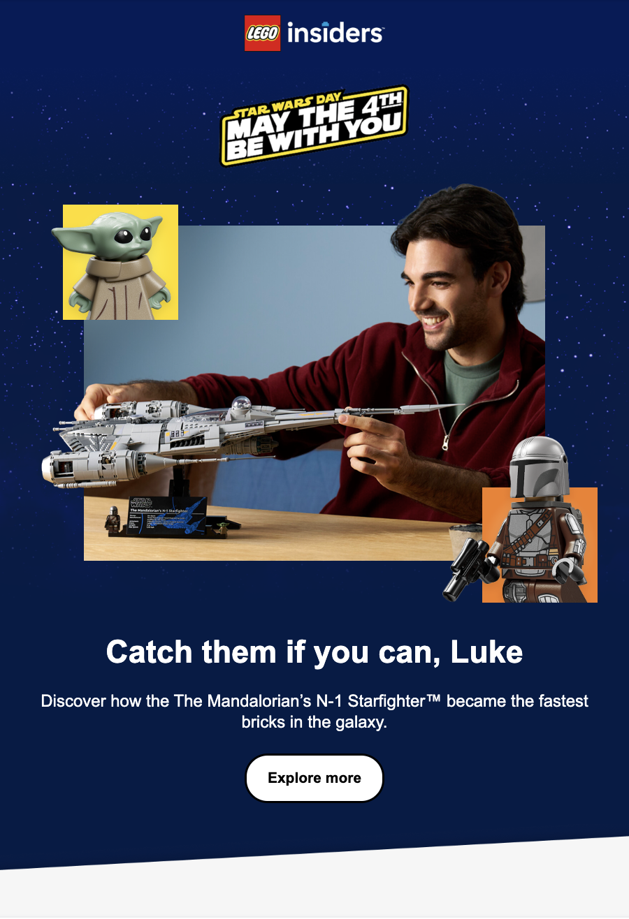 LEGO seasonal event email