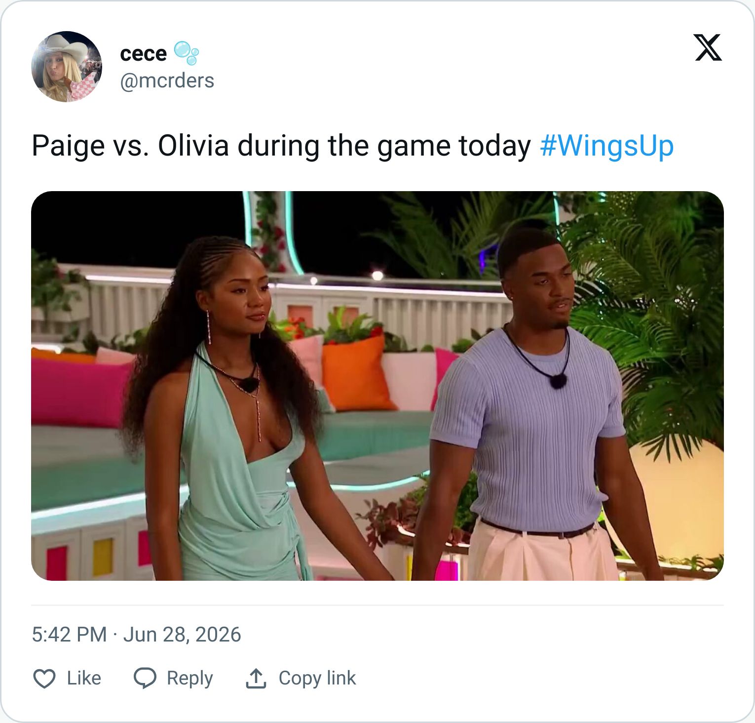 Tweet screenshot