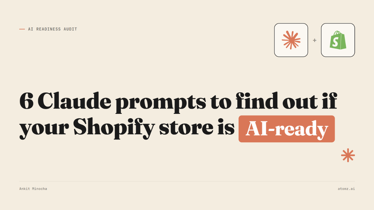 6 Claude prompts to check if your Shopify store is AI-ready