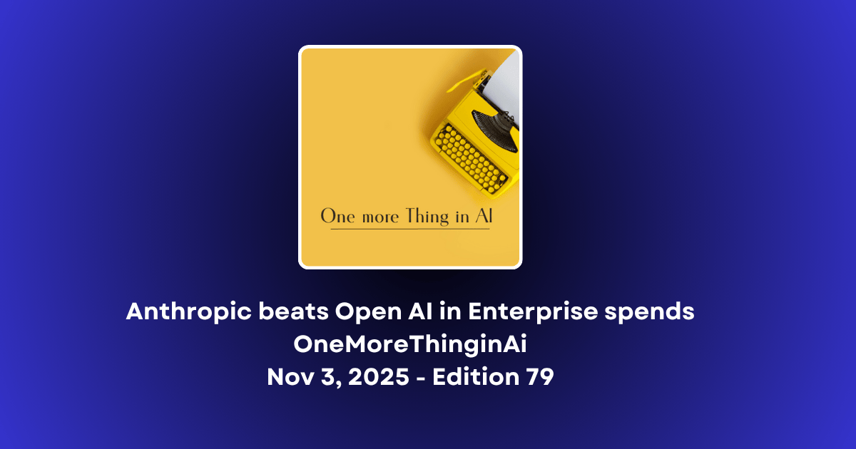 Anthropic beats Open AI in Enterprise spends