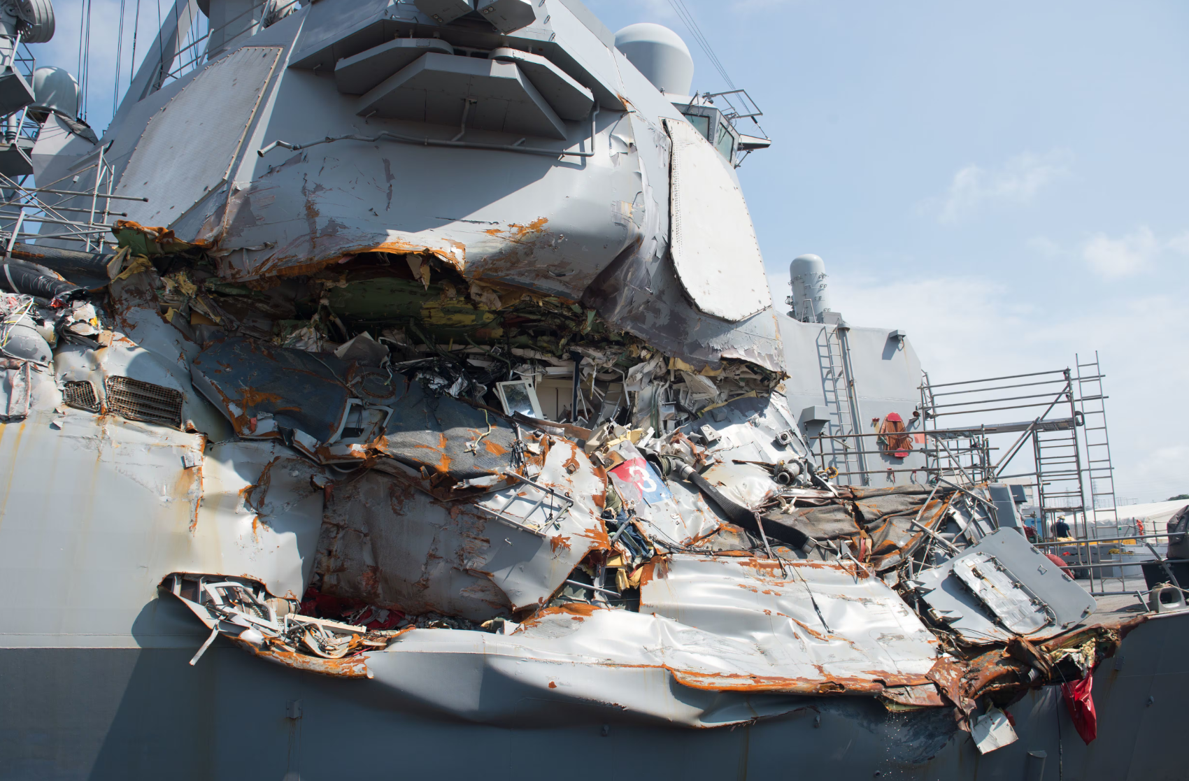 The USS Fitzgerald destroyer