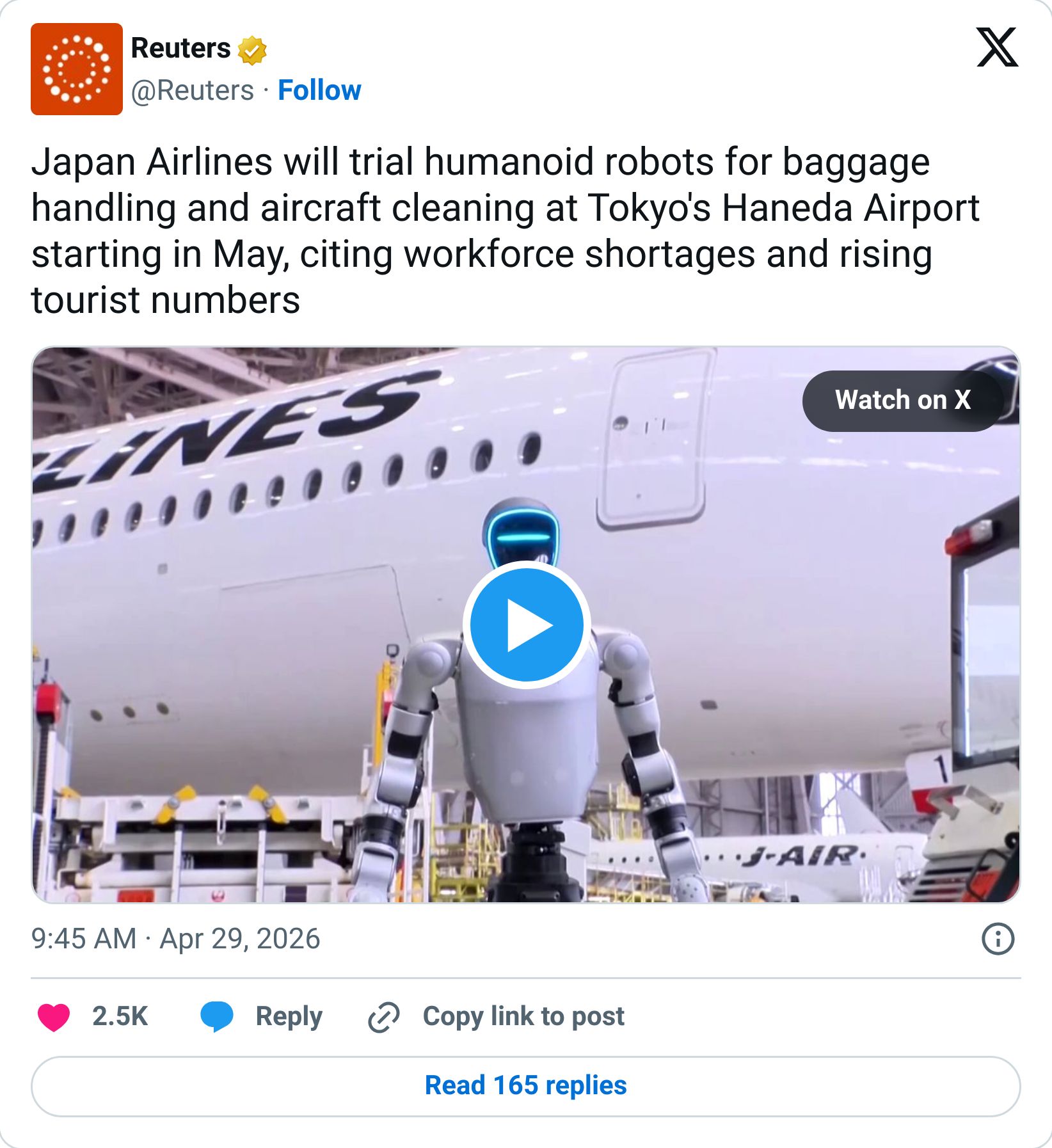 Tweet screenshot