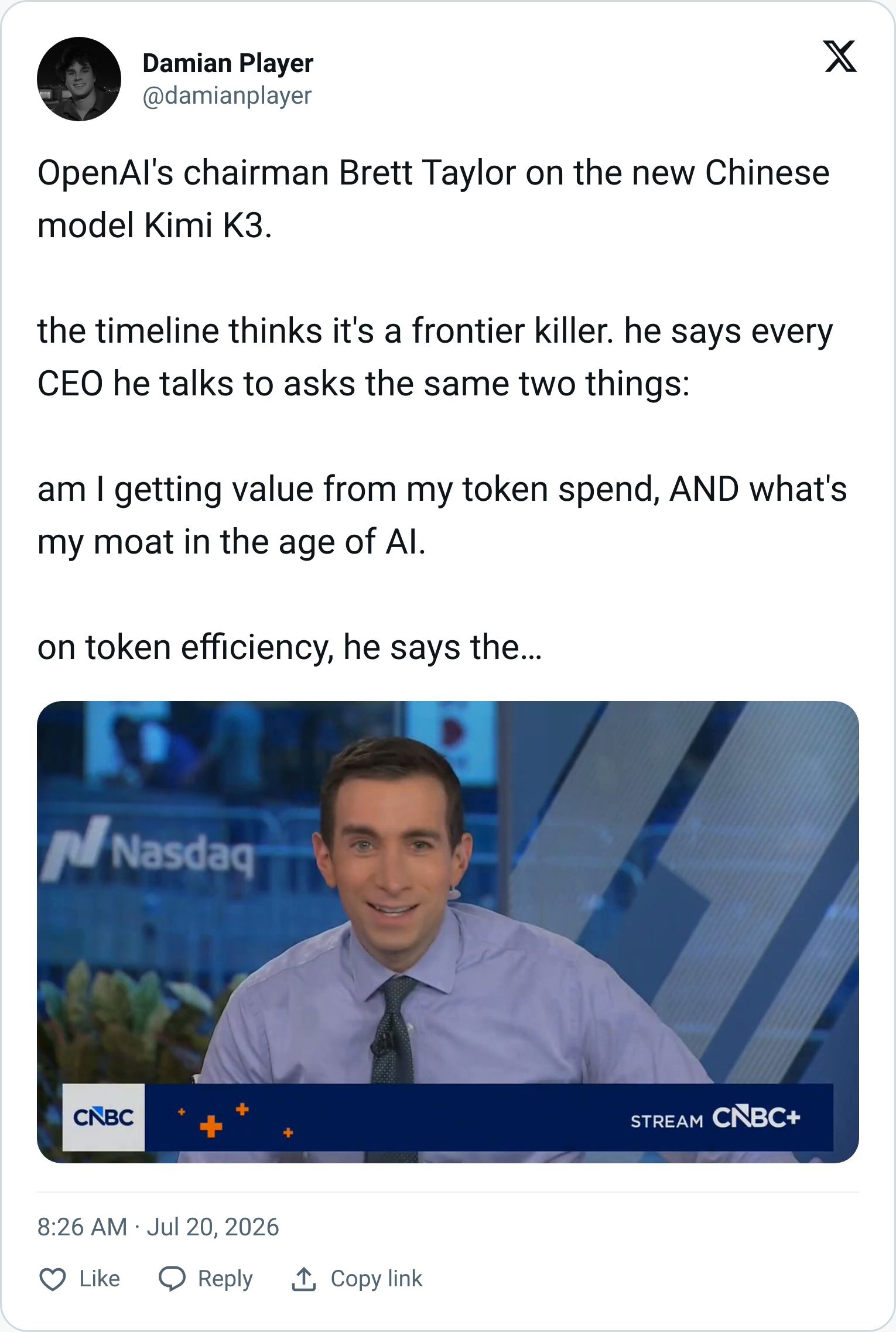 Tweet screenshot