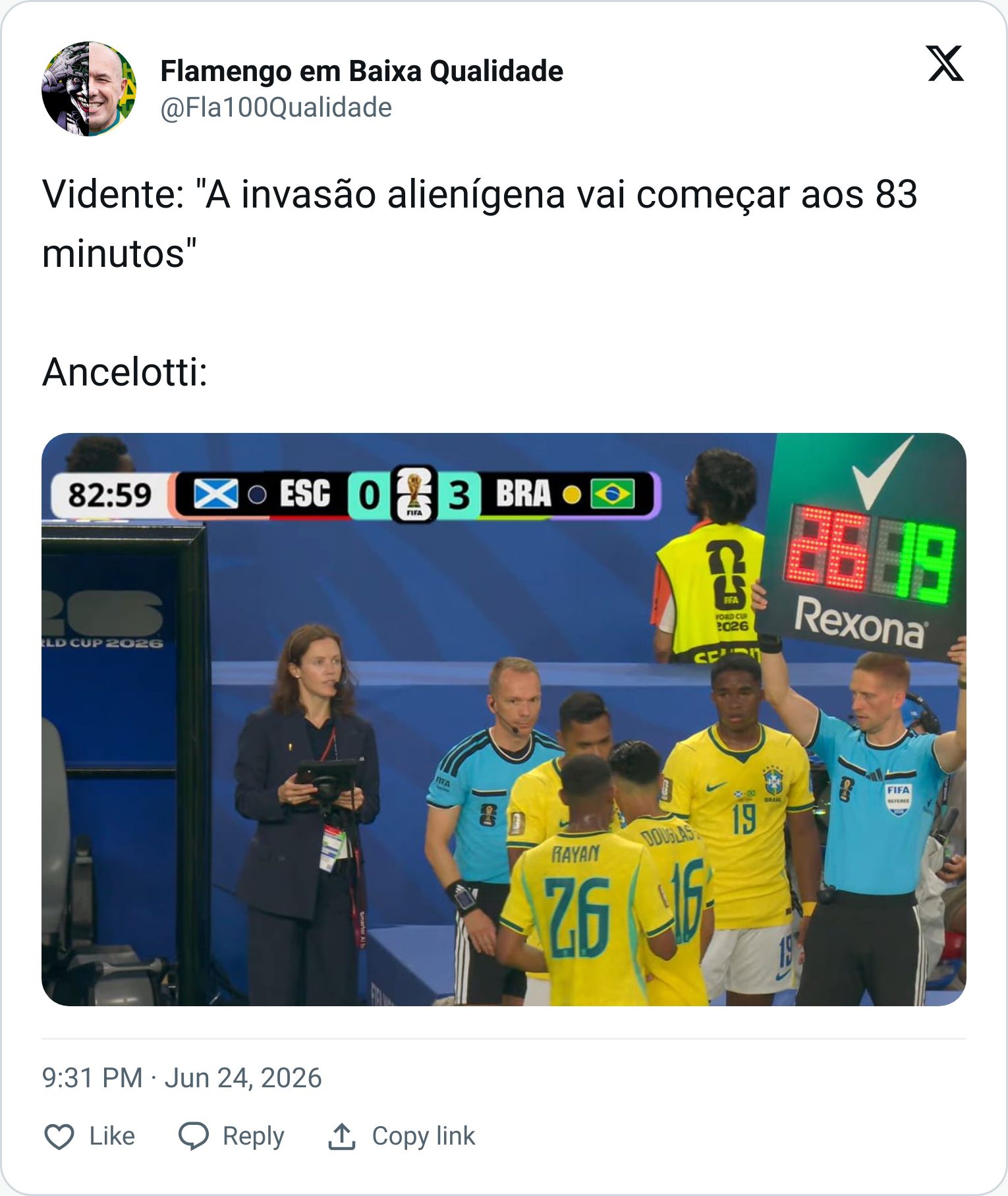 Tweet screenshot