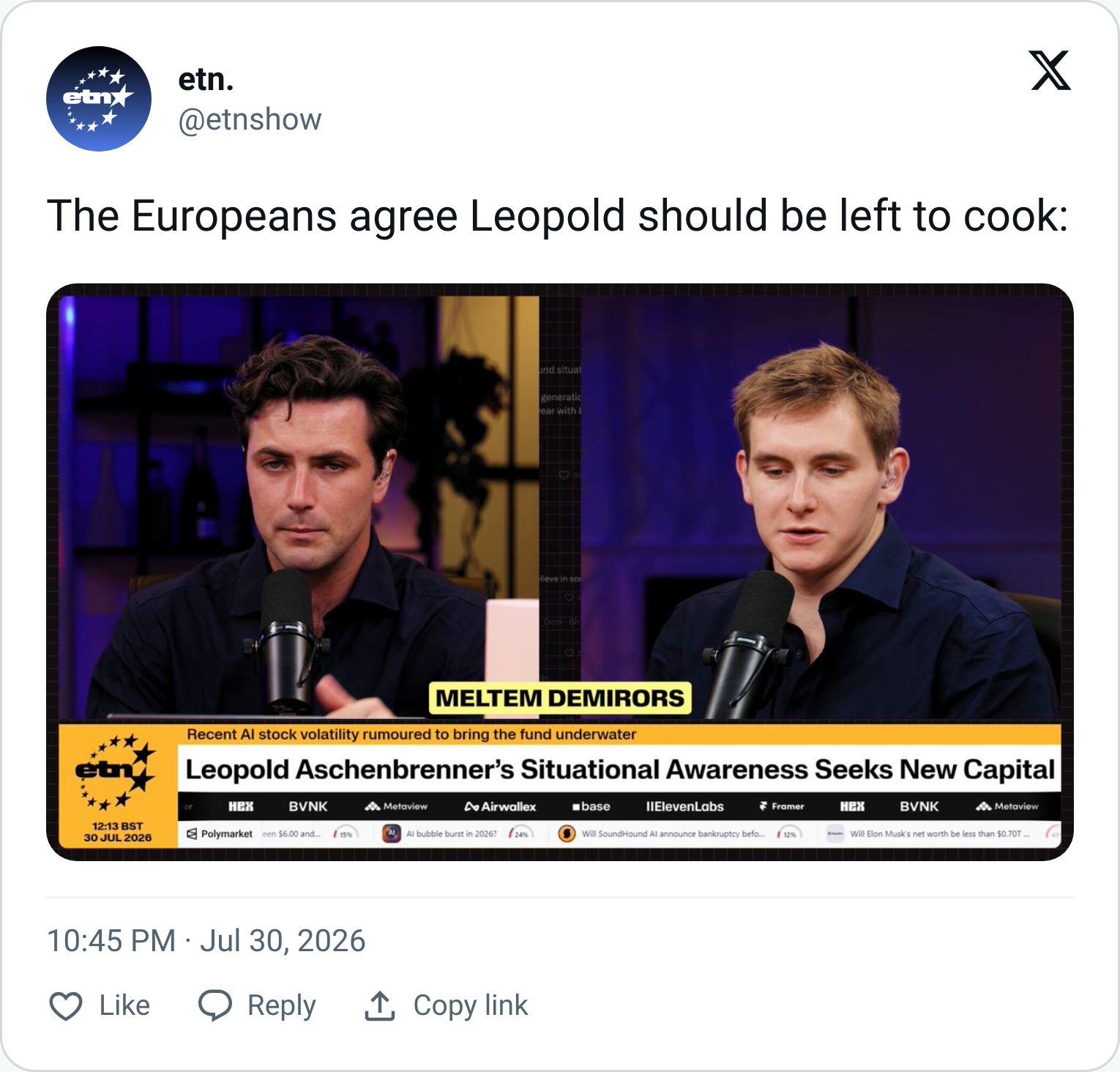 Tweet screenshot