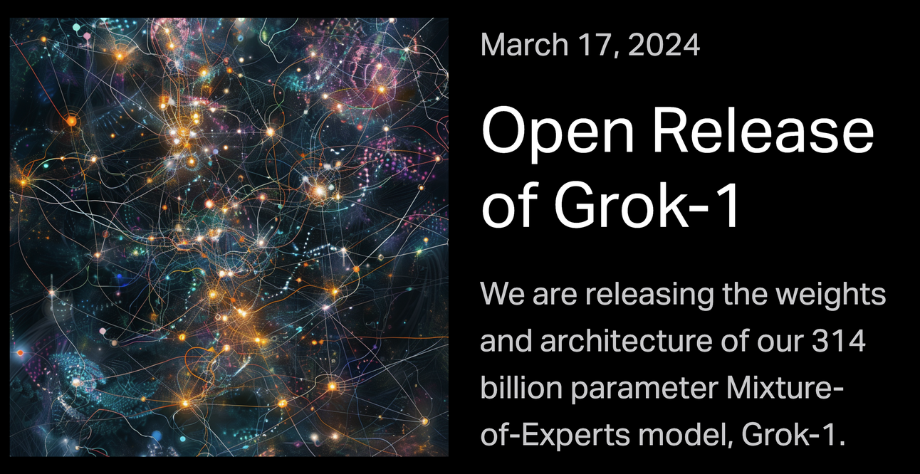 Elon Musk's xAI open released Grok-1
