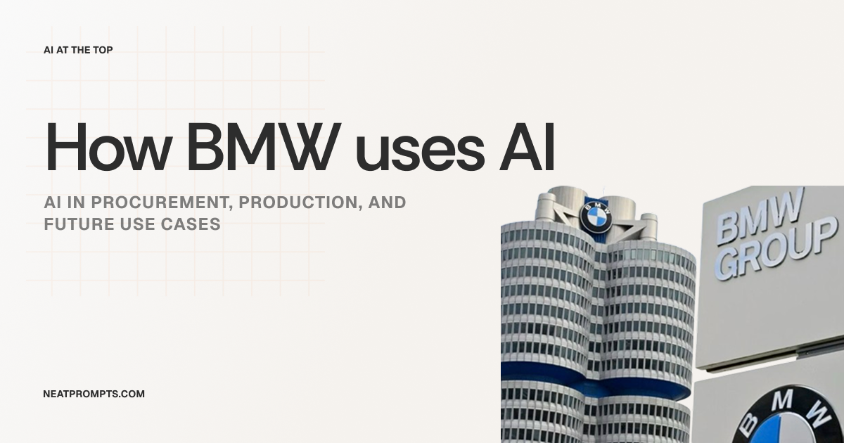 How BMW uses AI in manufacturing