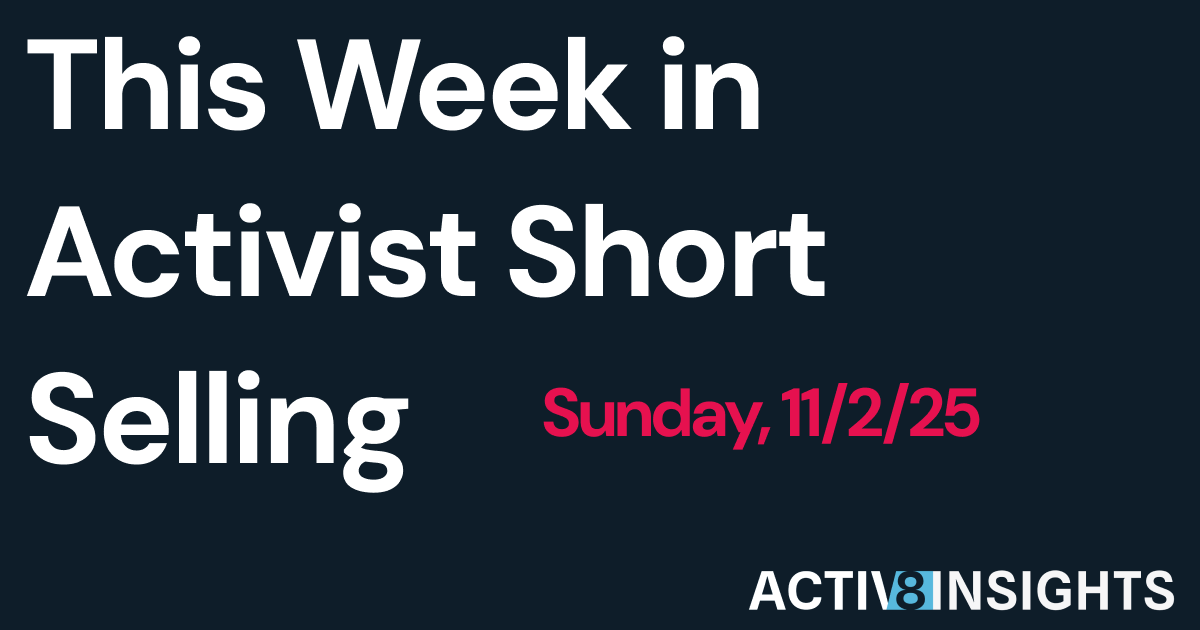 Weekly Wrap Up: Sunday 11/2/2025