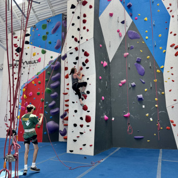 Top-rope climbing walls at The Gravity Vault, Westbury
