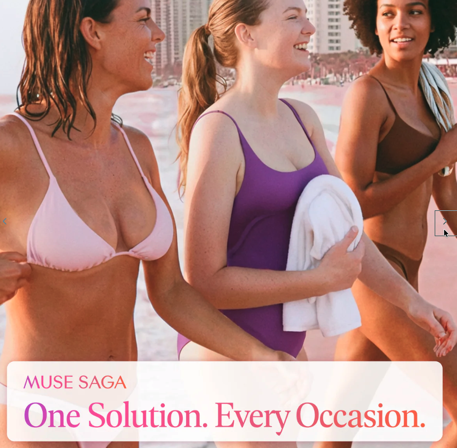 Muse Saga Push Up Sticky Bra Inserts — lifestyle wearing shot