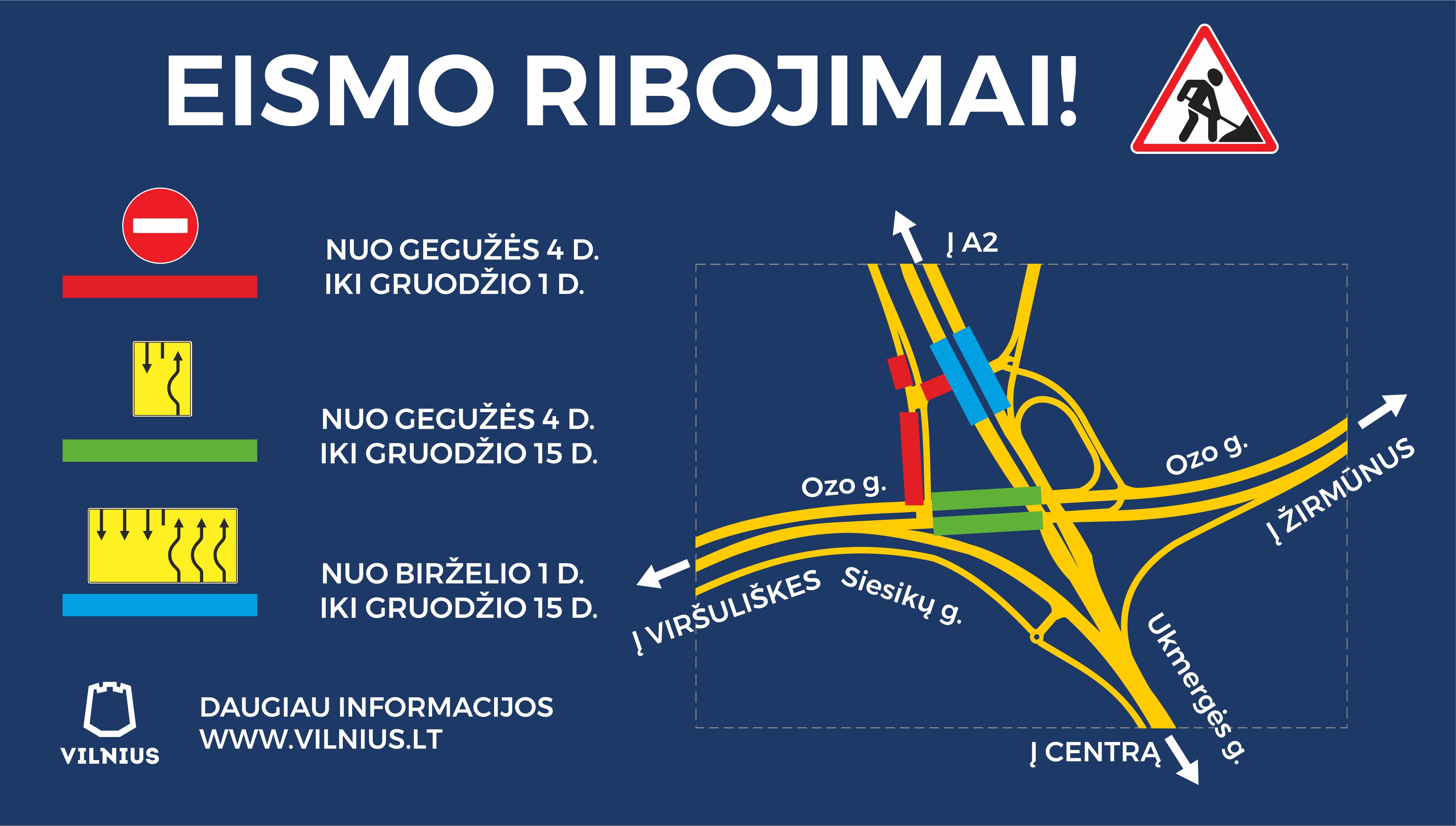 Eismo ribojimai Ukmergės g.