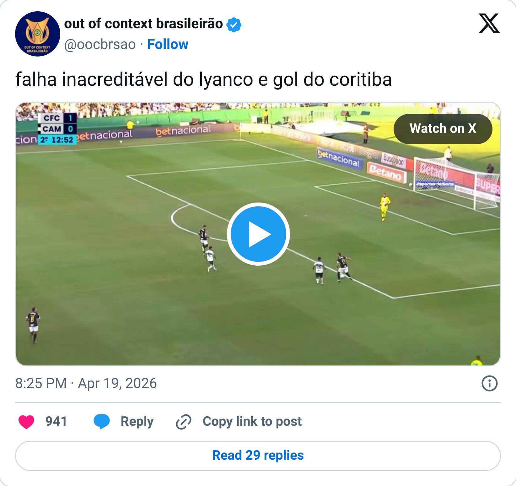 Tweet screenshot