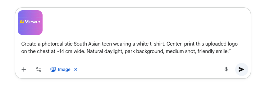 Prompt input example