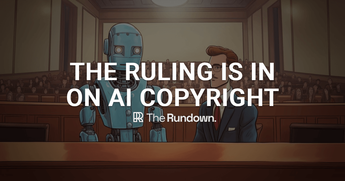 🤖 AI copyright battle lost