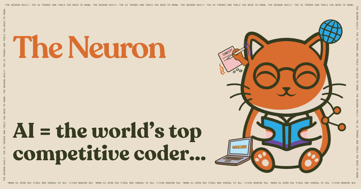 😸 AI's huge competitive coding win...