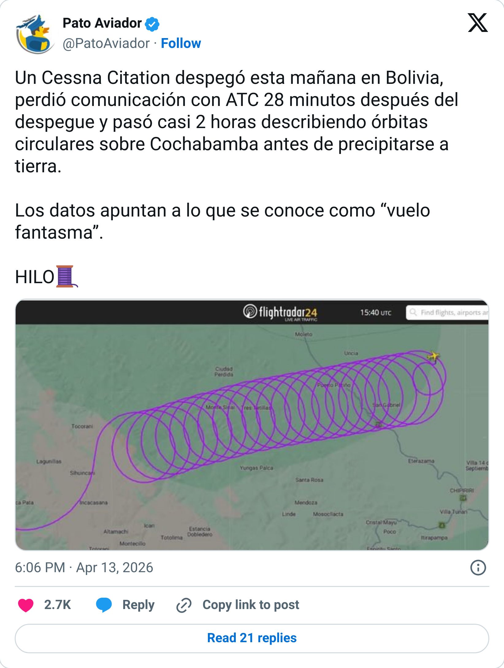 Tweet screenshot
