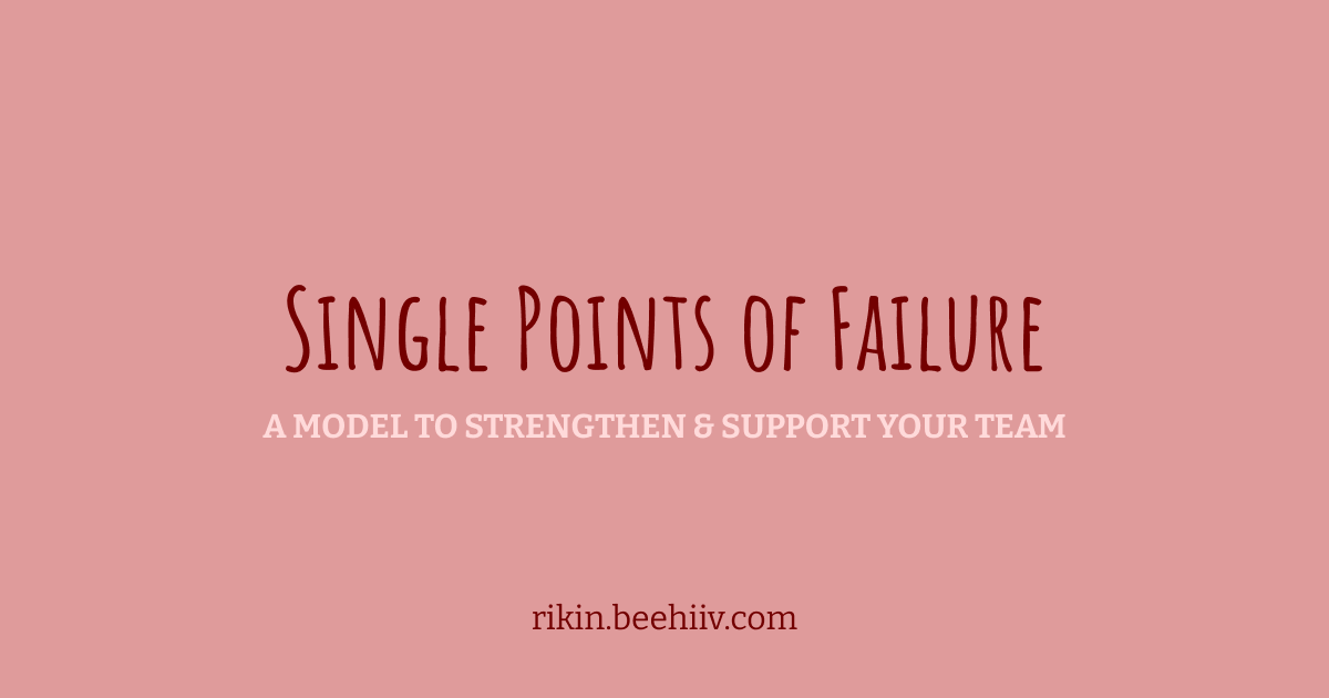 Layoffs and Single Points of Failure