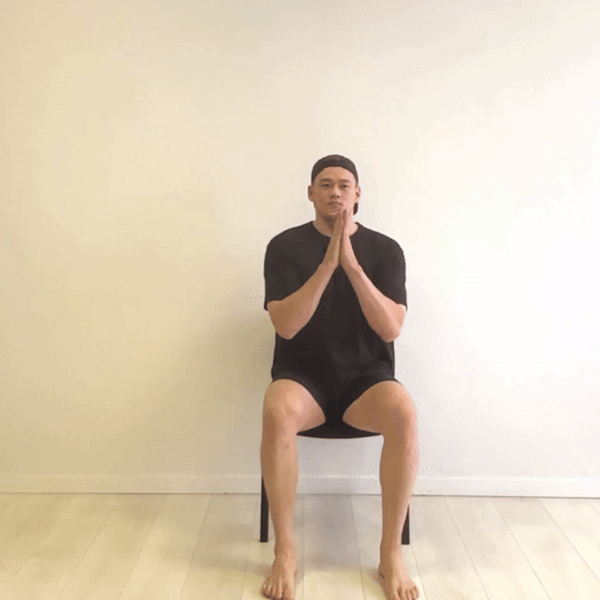 Upper back and chest chair exercise