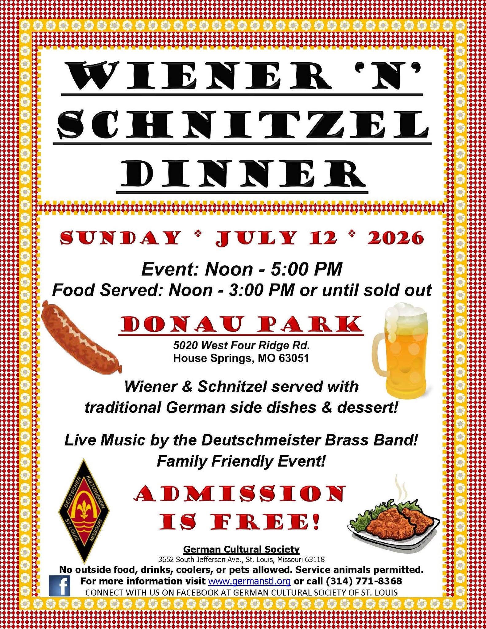Weiner ‘N’ Schnitzel 2026 July 12