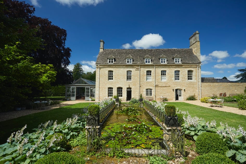 Georgian facade and gardens at The Rectory