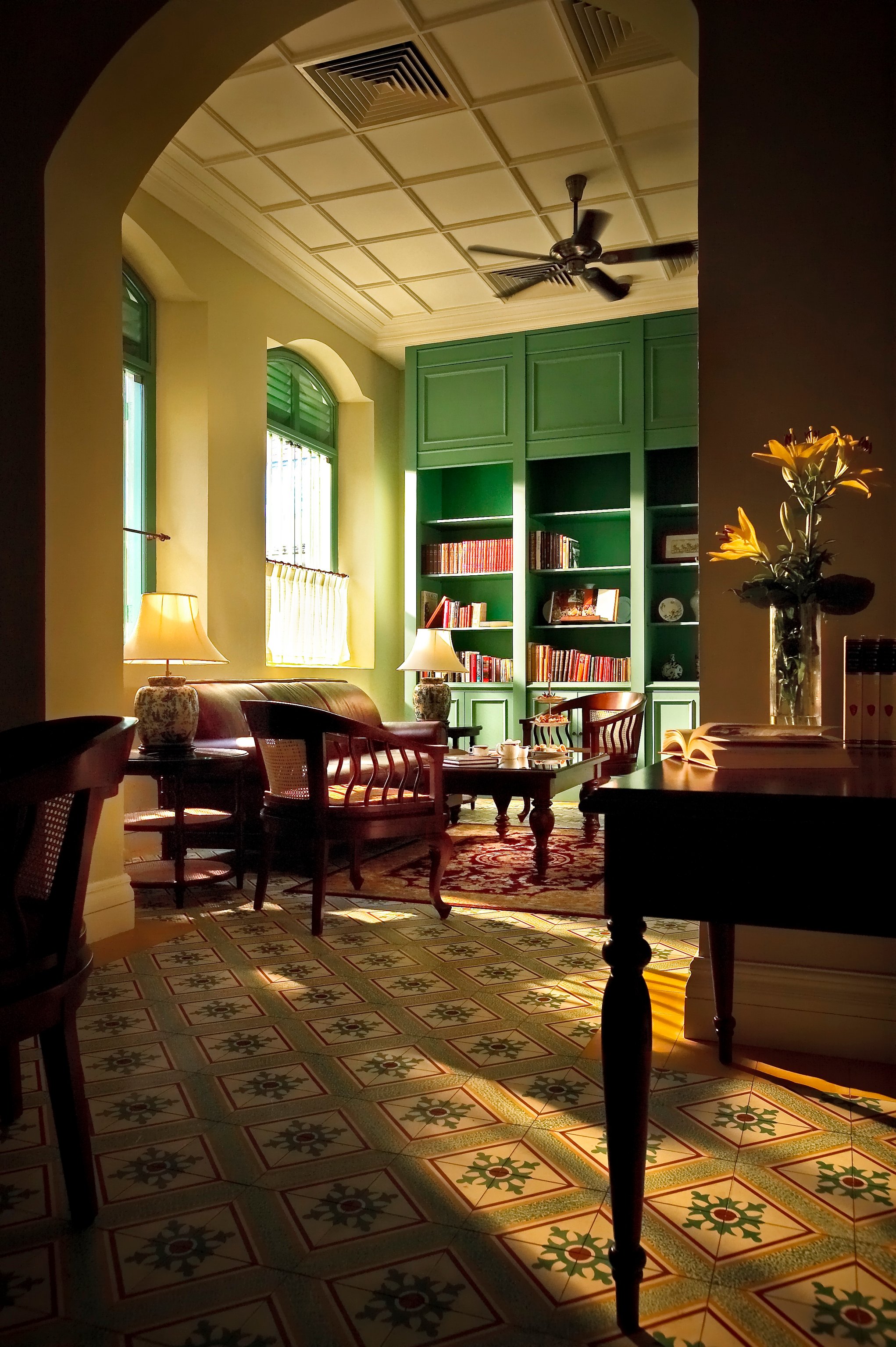 Historic lounge and bar at The Majestic Malacca
