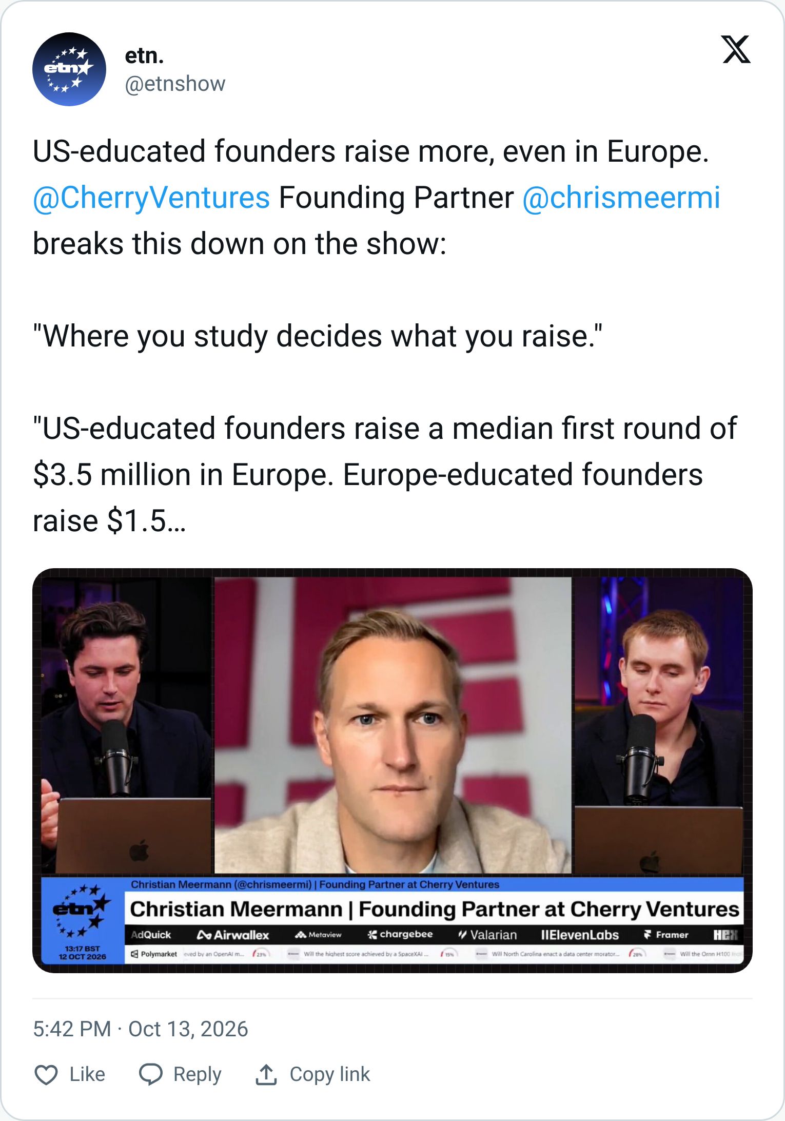 Tweet screenshot