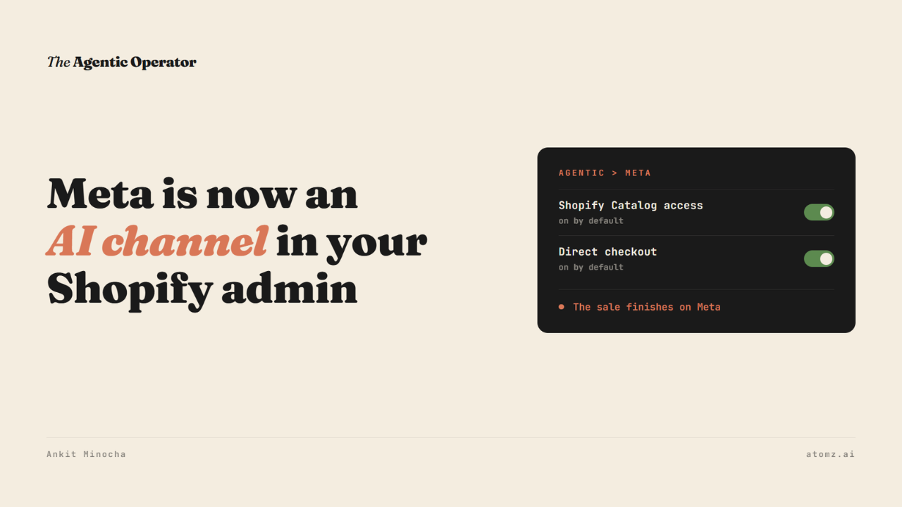 Meta is now an AI channel in your Shopify admin