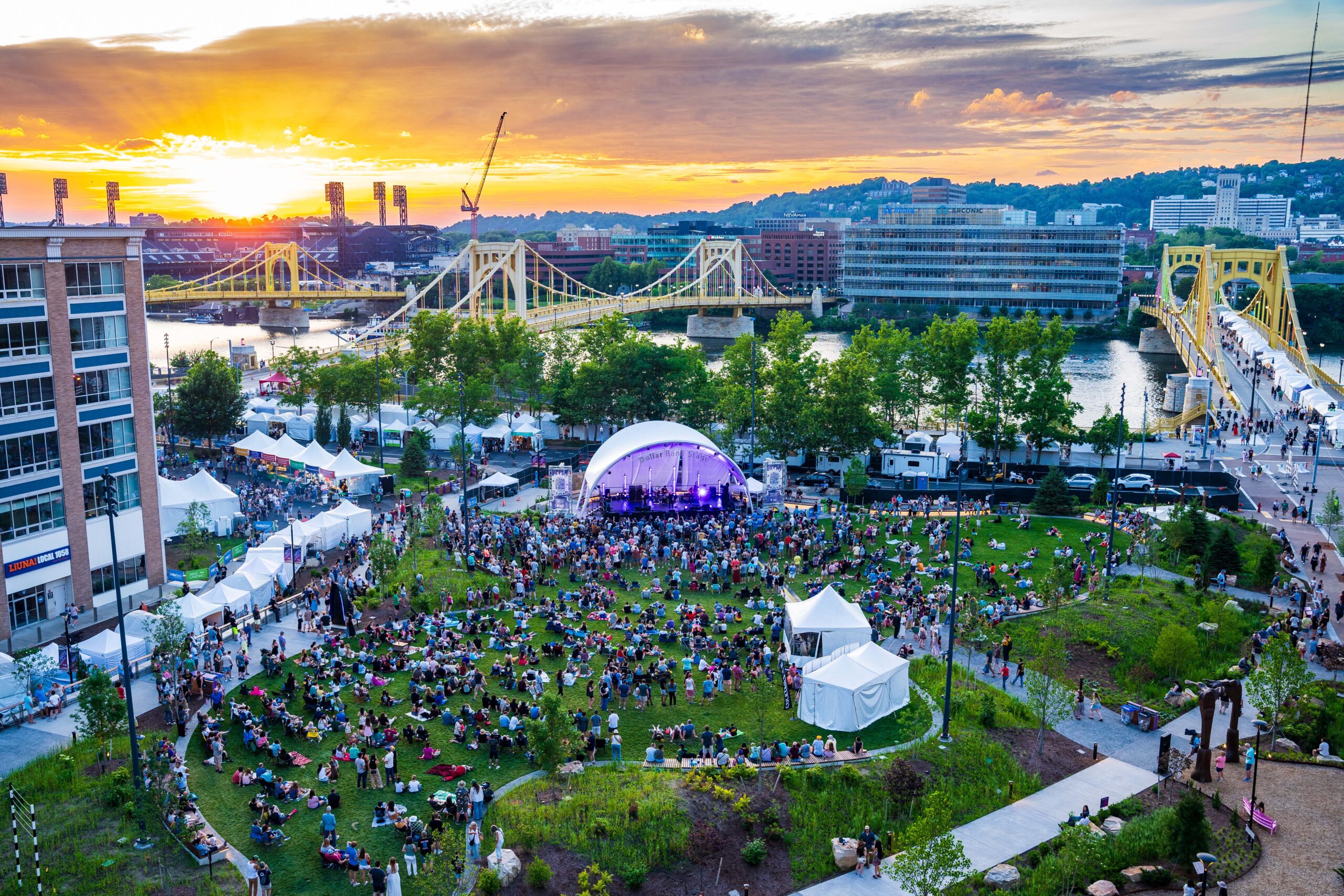 Arts Landing green space and bandshell, Eighth Street, Downtown Pittsburgh