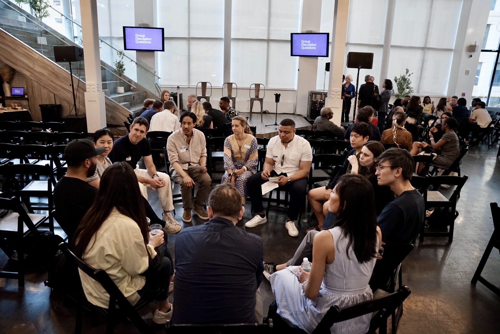 Small group discussions at The Business of Christian Technology