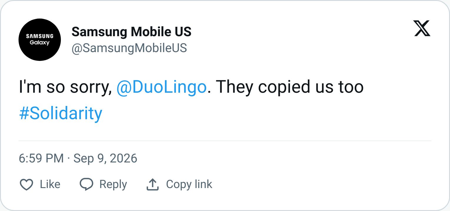 Tweet screenshot