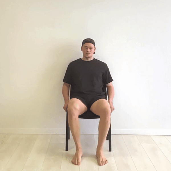 Thigh chair exercise
