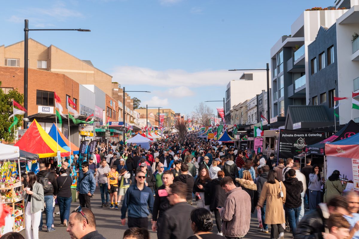 Ferragosto Italian street festival on Great North Road Five Dock