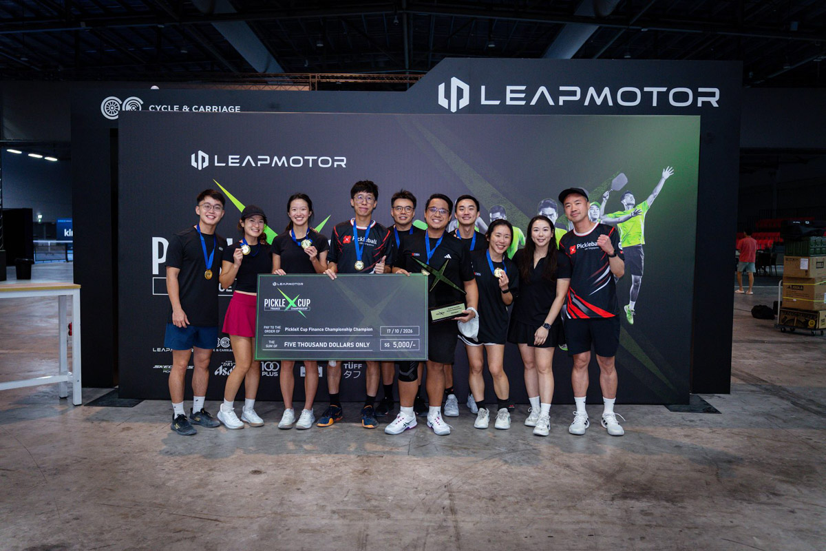 When Team DBS got the winner's cheque...