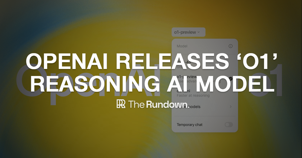 OpenAI shocks the AI world with 'o1'