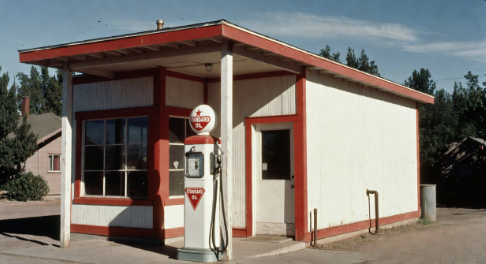 Andy Johnston Standard Service Station, Nob Hill, 1955