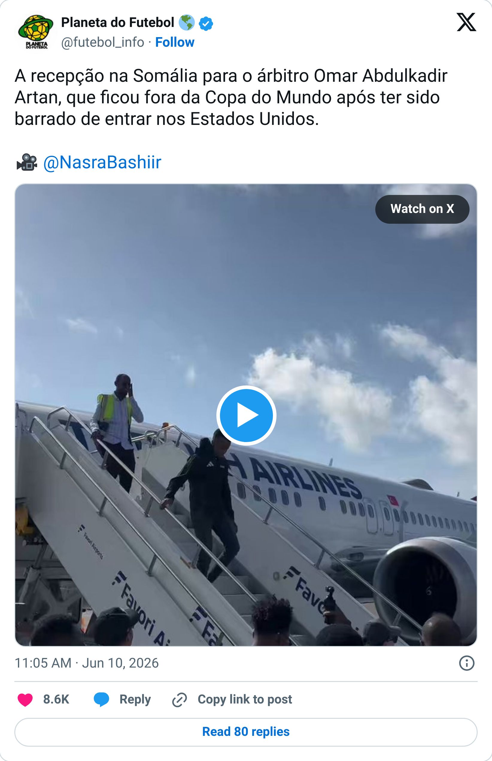 Tweet screenshot