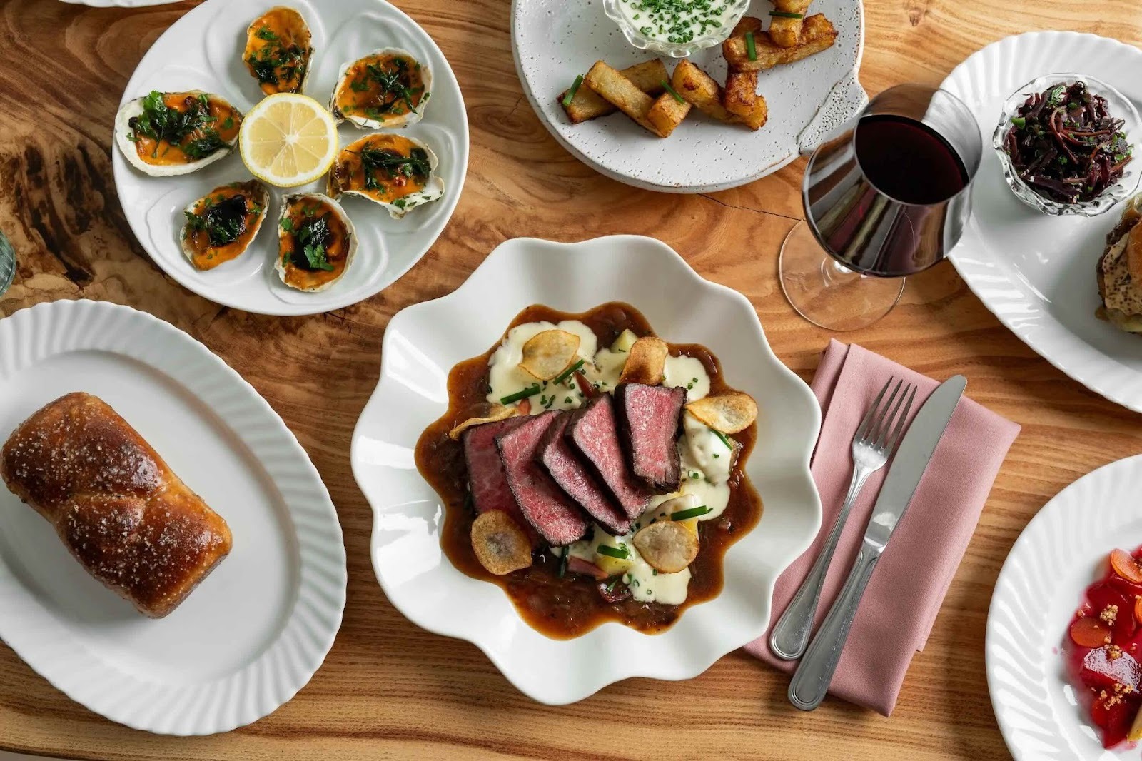 Dishes served at The Merchant Room at Naples Beach Club