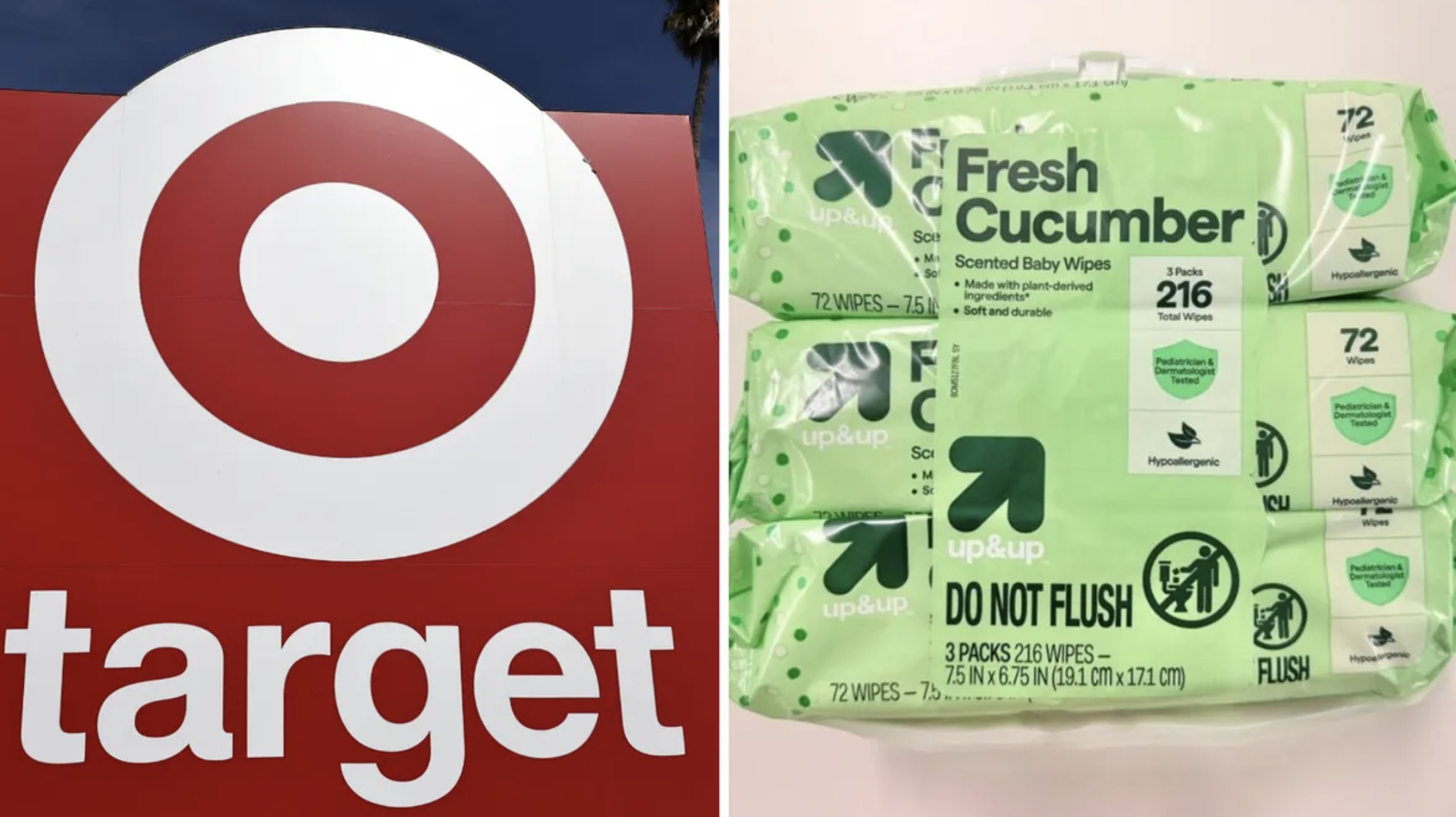 A real recalled baby-wipes pack next to a false ‘UPGRADED: probability of death!’ headline the FDA never issued