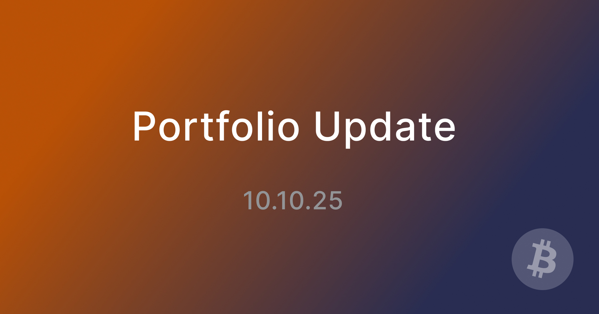 Portfolio Update