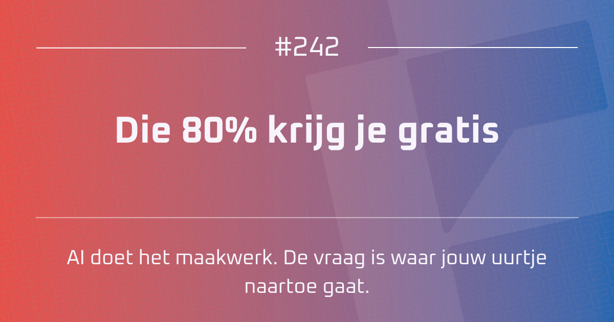 AI #242 | Die 80% krijg je gratis